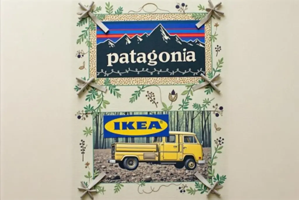 top 5 branding trends of 2025, Brands Patagonia and IKEA is shown for sustainable brand